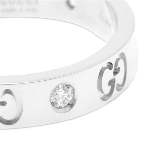 icon thin band gucci con diamanti|18k White Gold And Black Icon Thin Band .